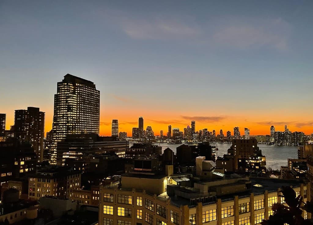 Sunset view from the NYC office