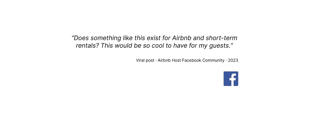 Viral Facebook post from Airbnb Host Community asking if a TV guest experience exists for short-term rentals